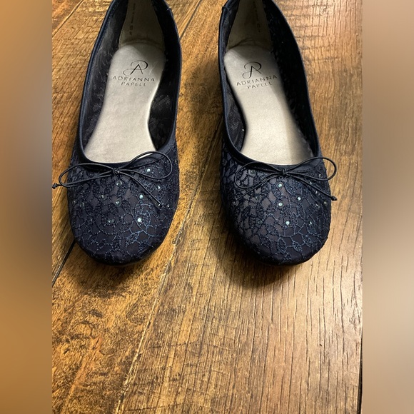 Adrianna Papell Women’s Shirley Closed Toe Slide Flats Size 6M Color Navy Blue - Picture 4 of 8